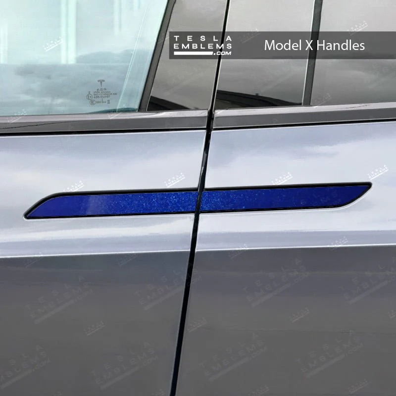 3M Deep Blue Metallic Tesla Door Handle Decals (4pcs) - Image 3