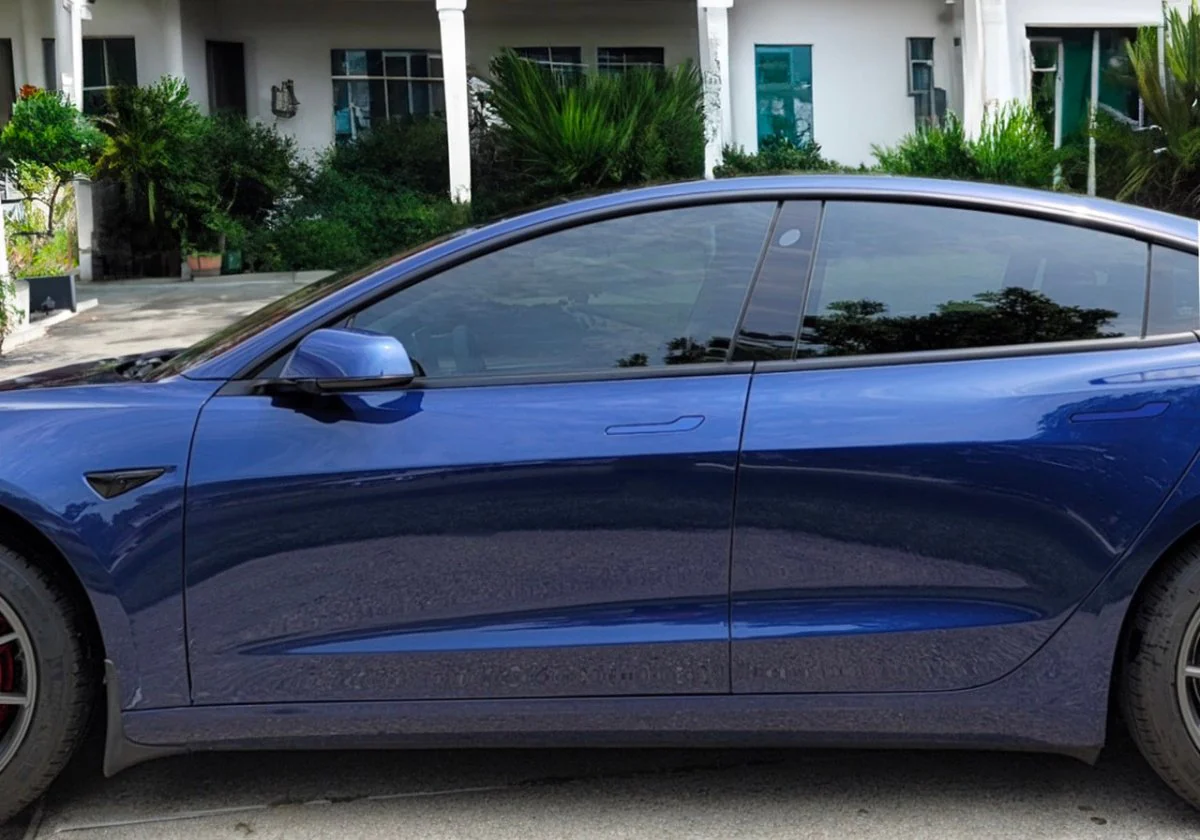 3M Deep Blue Metallic Tesla Door Handle Decals (4pcs) - Image 5