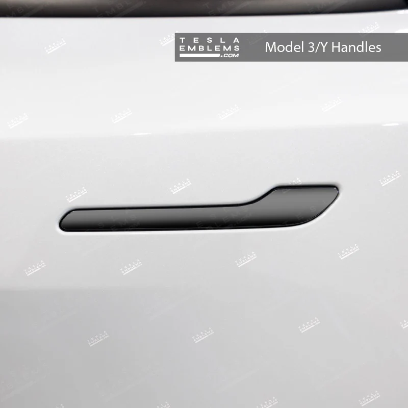 3M Gloss Black Tesla Door Handle Decals (4pcs)