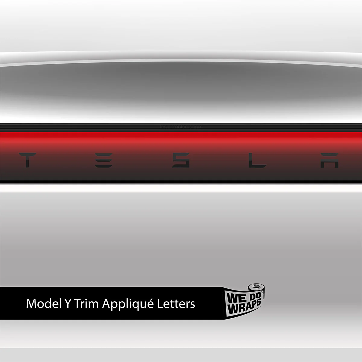 3M Gloss Black Tesla Emblem Decals (Front + Back) | Model Y - Image 4