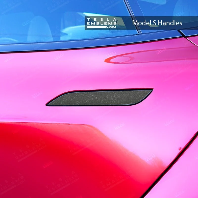 3M Matte Black Metallic Tesla Door Handle Decals (4pcs) - Image 3
