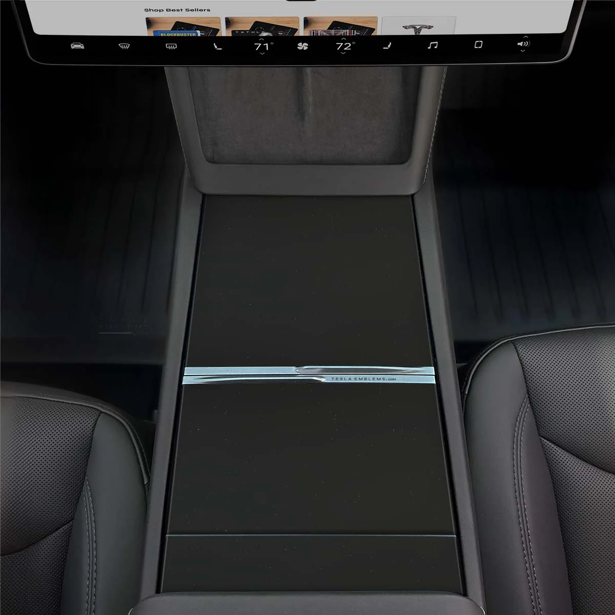 3M Matte Black Metallic | Tesla Center Console Wrap Kit | Model Y 2026