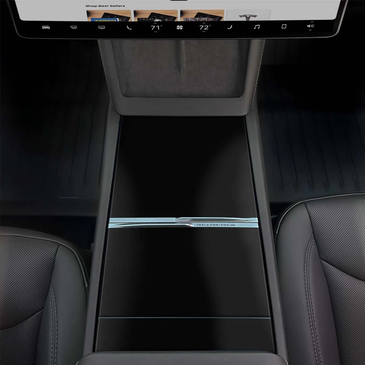 3M Satin Black | Tesla Center Console Wrap Kit | Model Y 2026