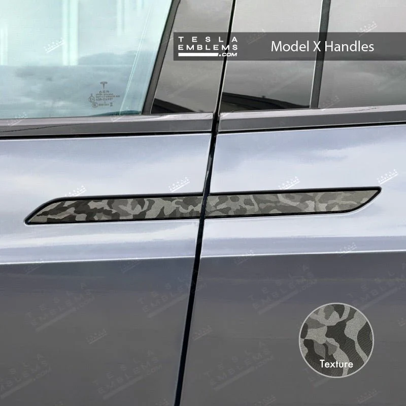 3M Shadow Black Camo Tesla Door Handle Decals (4pcs) - Image 2