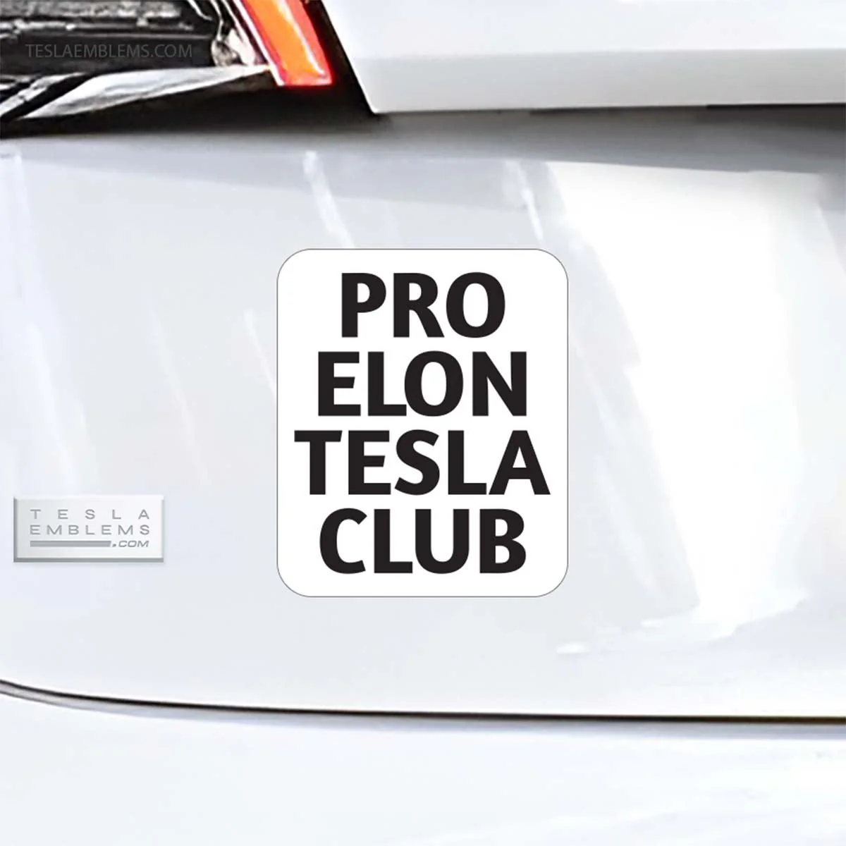 Pro Elon Tesla Club Vinyl Decal Sticker