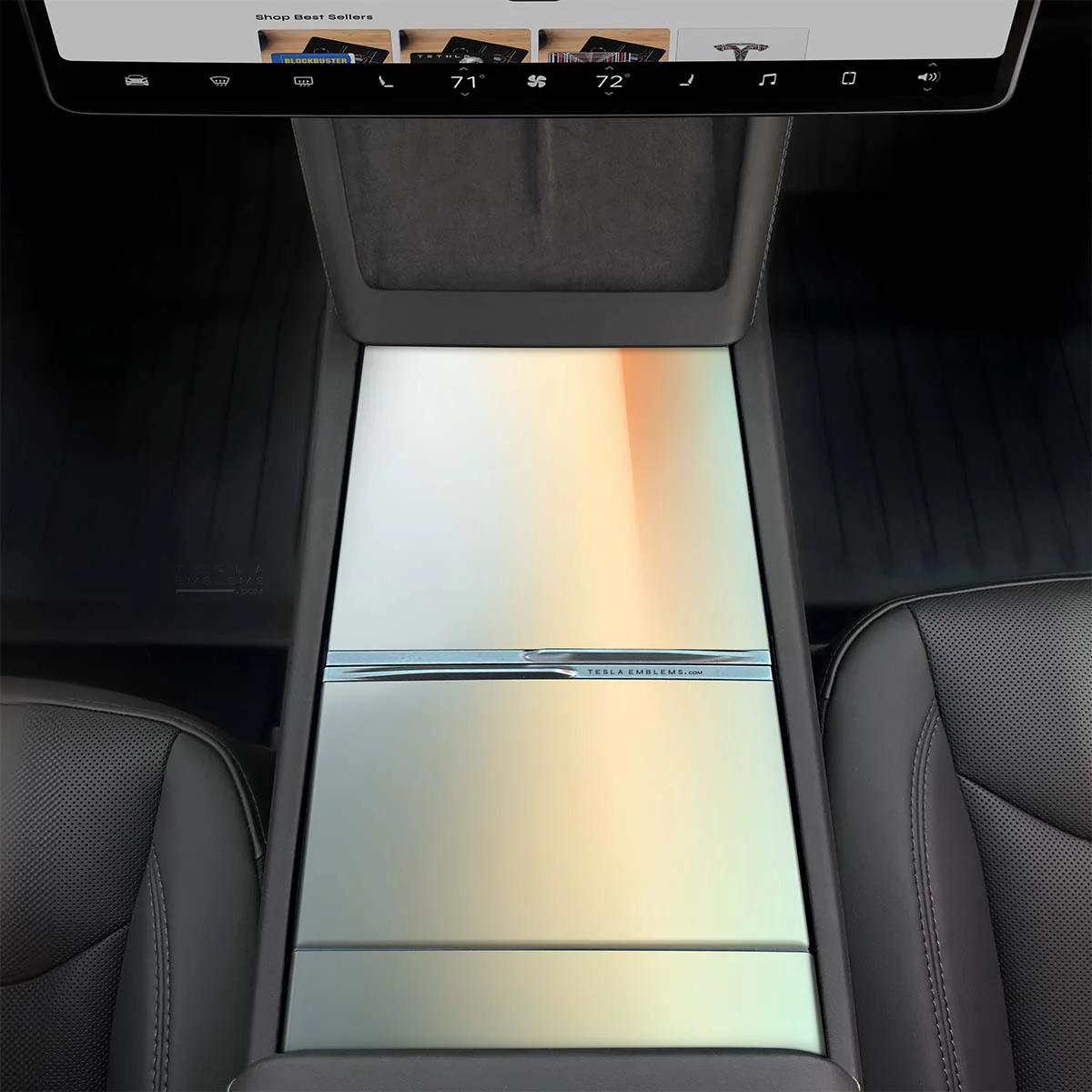Beachy Gradient | Tesla Center Console Wrap Kit | Model Y 2026