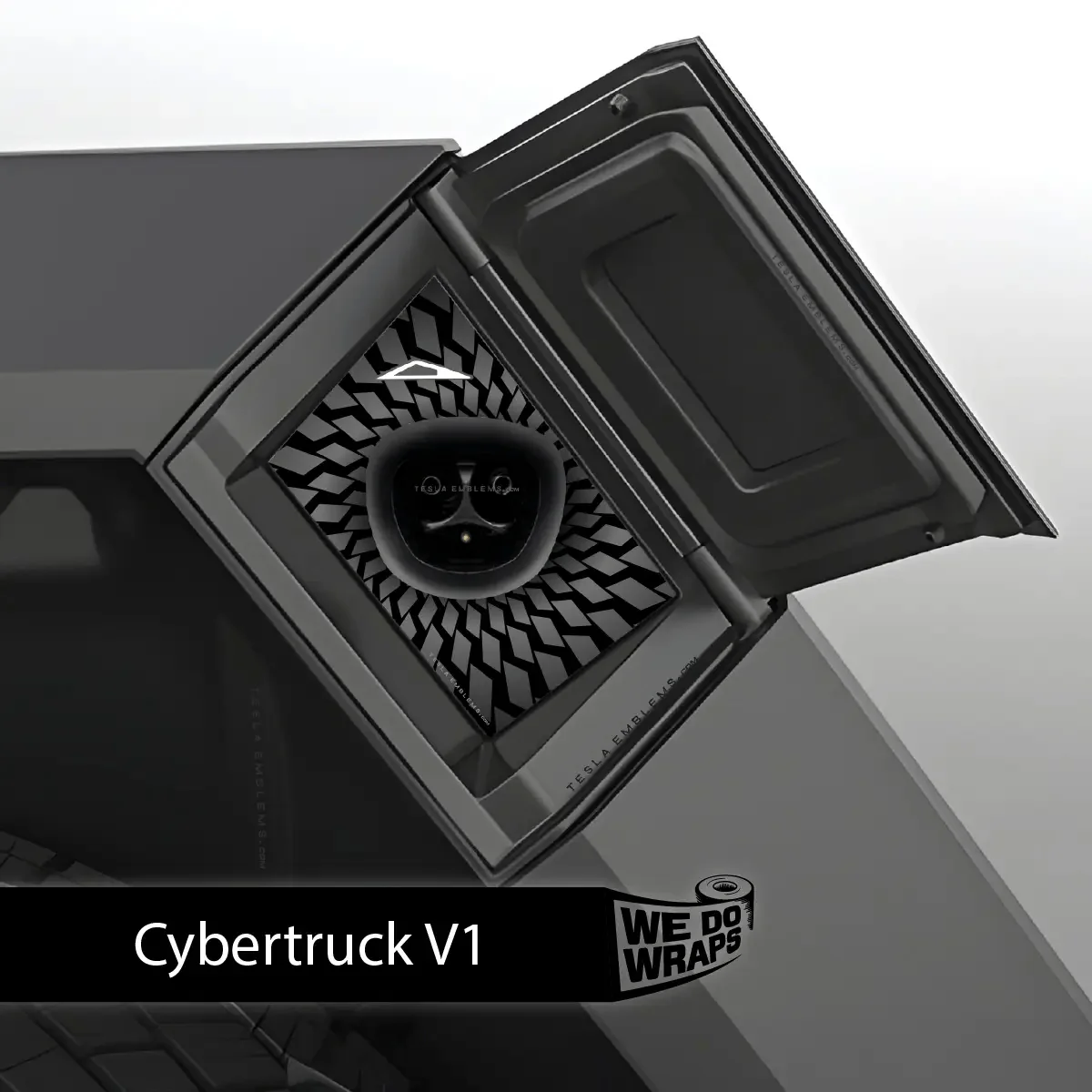 Black Hole Tesla Charge Port Wrap | Cybertruck