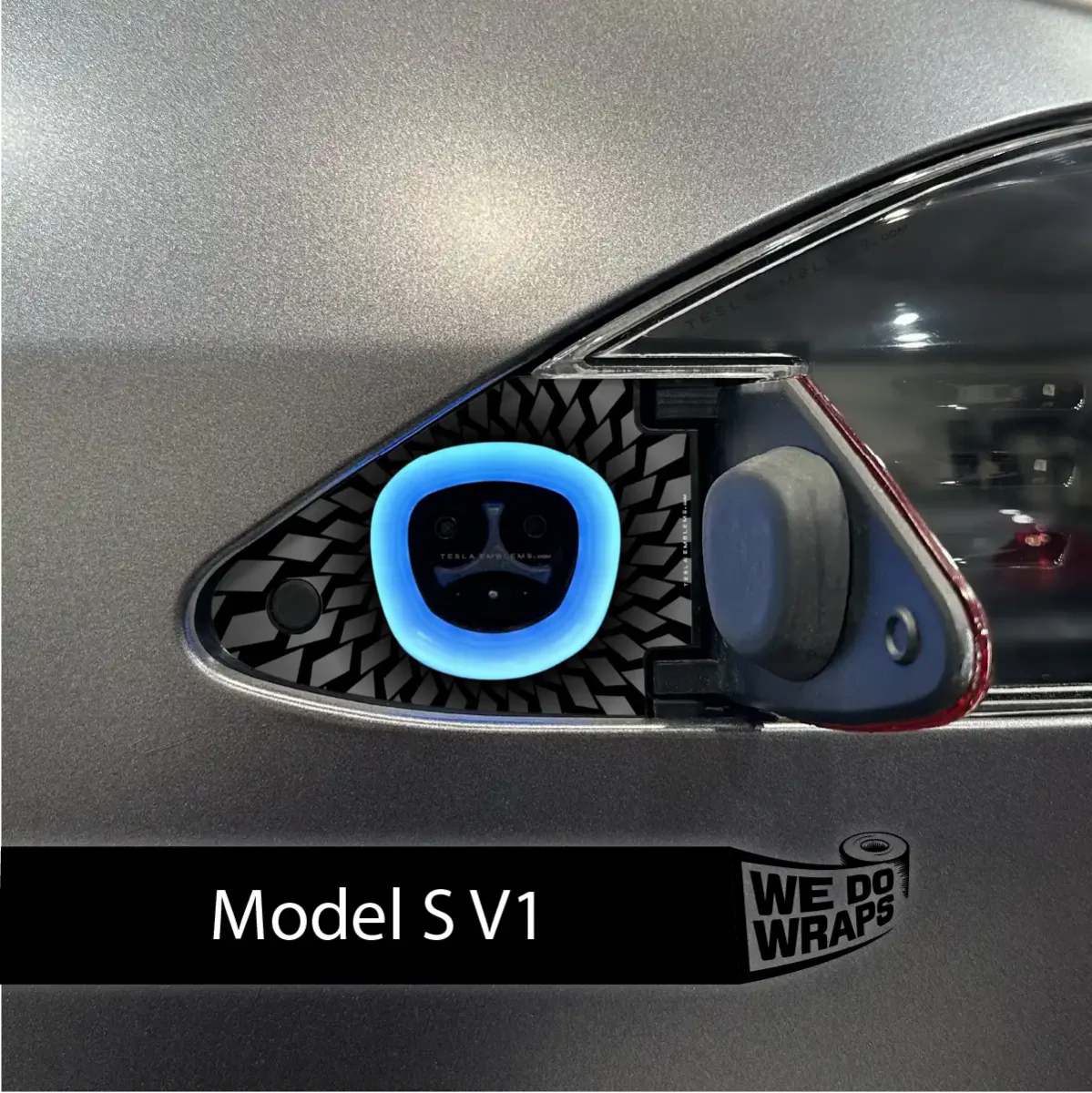 Black Hole Tesla Charge Port Wrap | Model S - Image 2