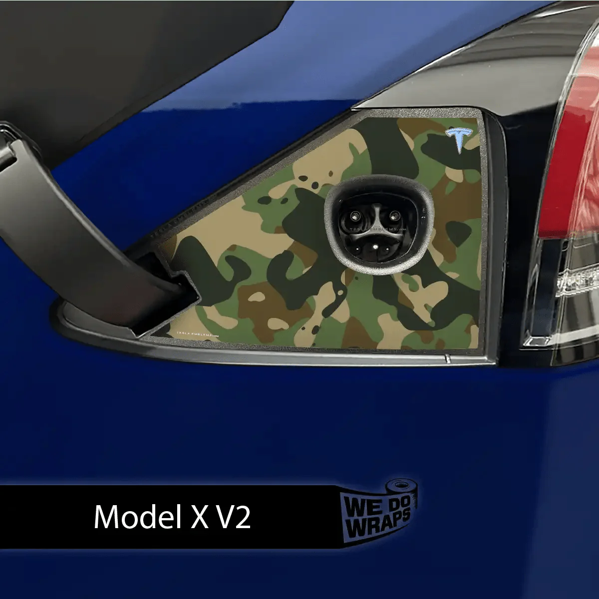 Camo Tesla Charge Port Wrap | Model X