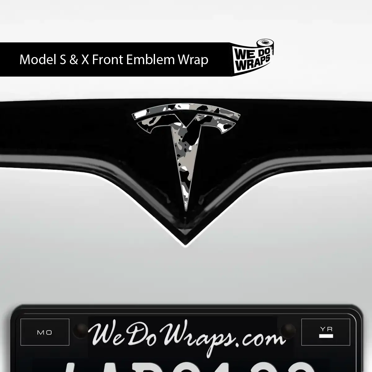 Camo Tesla Emblem Decals (Front + Back) | Model S - Image 3