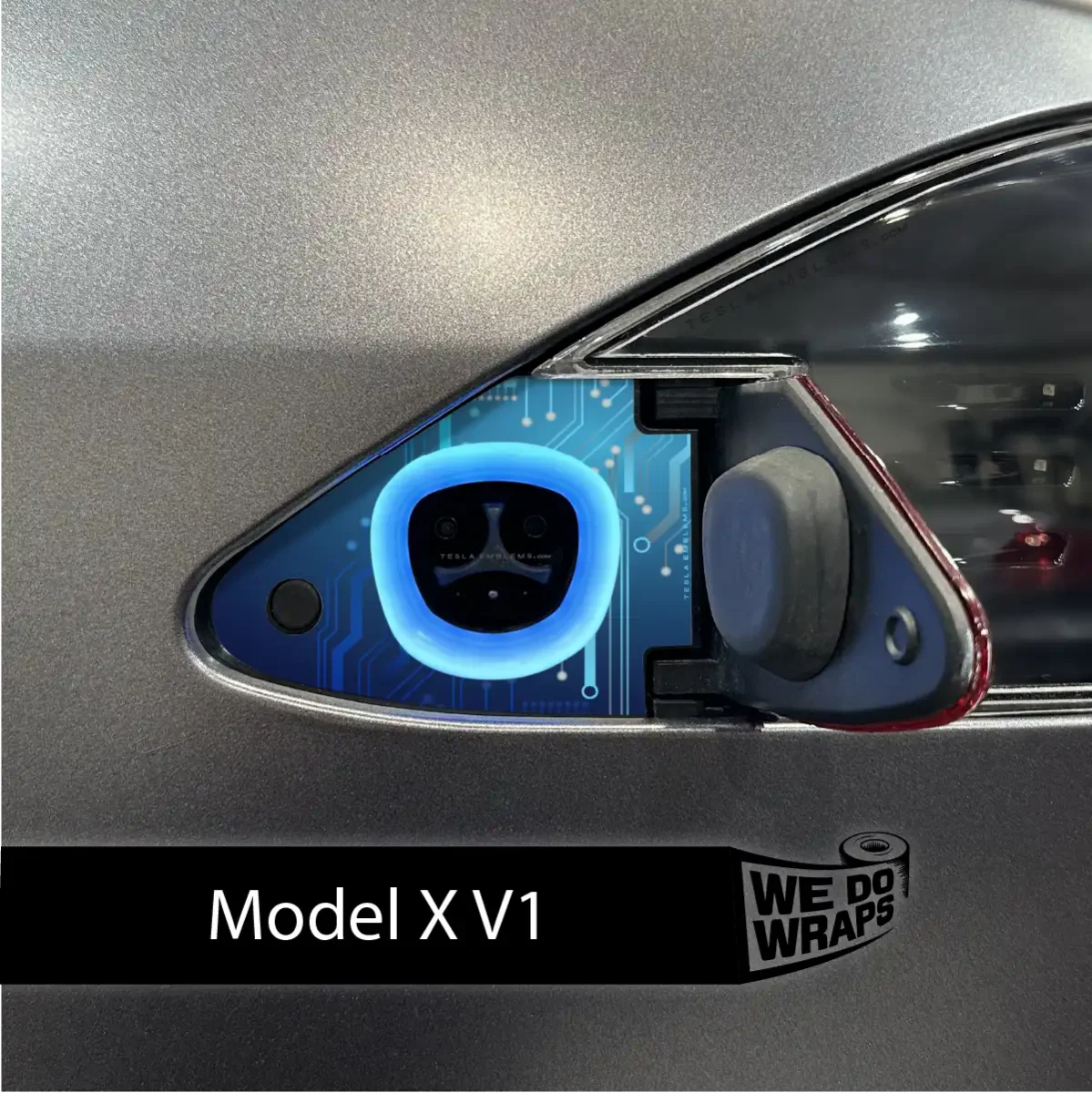 Circuit Blues Tesla Charge Port Wrap | Model X - Image 2