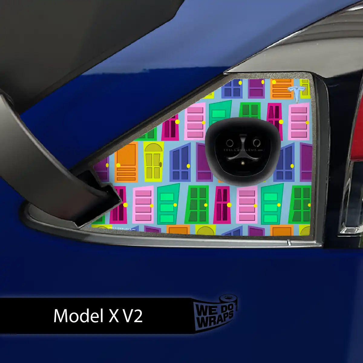 Colorful Doors Tesla Charge Port Wrap | Model X