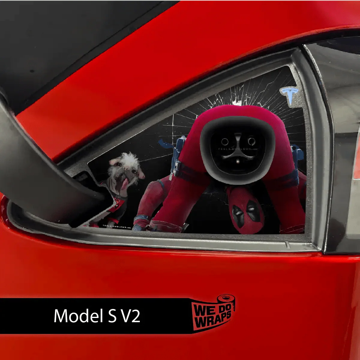 Deadpool Cheeky Charging Tesla Charge Port Wrap | Model S