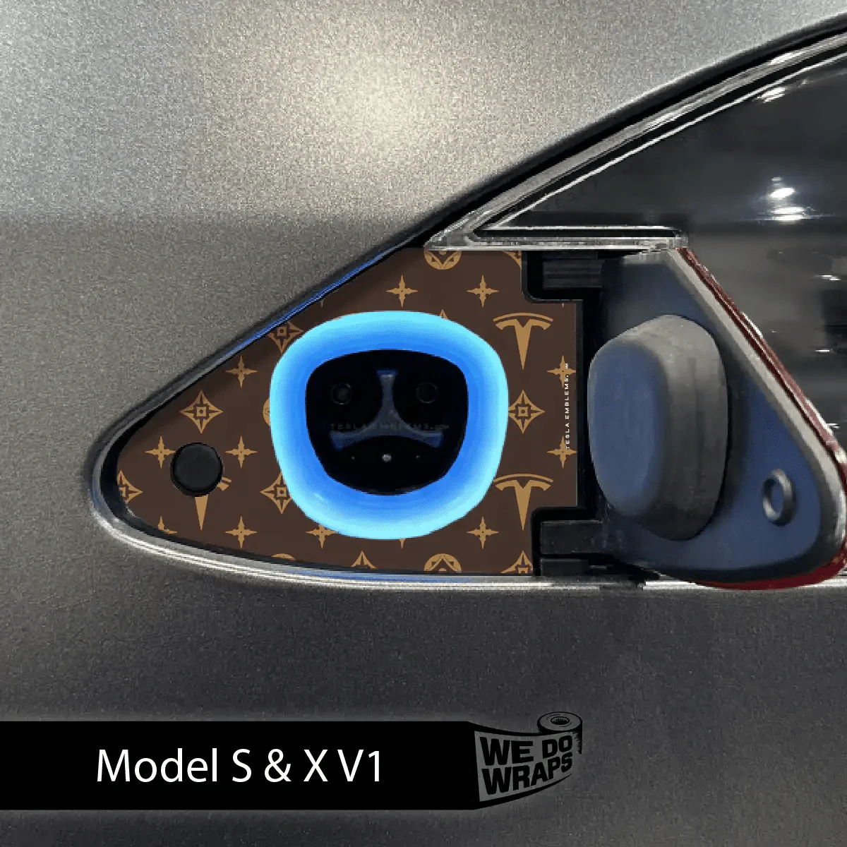 Designer Pattern Tesla Edition Tesla Charge Port Wrap | Model X - Image 3