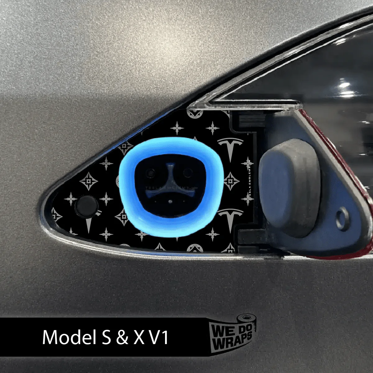 Designer Pattern Tesla Edition Tesla Charge Port Wrap | Model X - Image 4