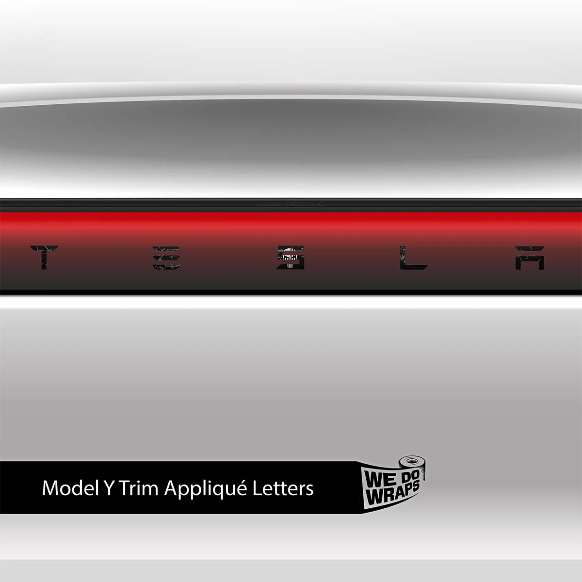 Distressed Skull Tesla Emblem Decals (Front + Back) | Model Y - Image 3