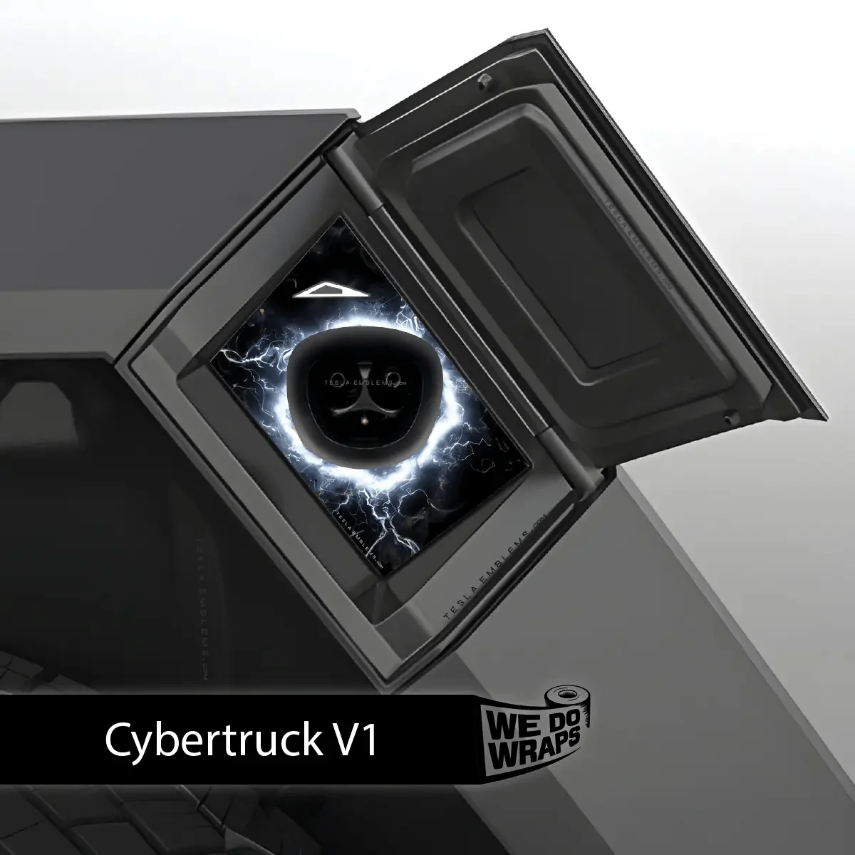 Electric Wormhole Tesla Charge Port Wrap | Cybertruck