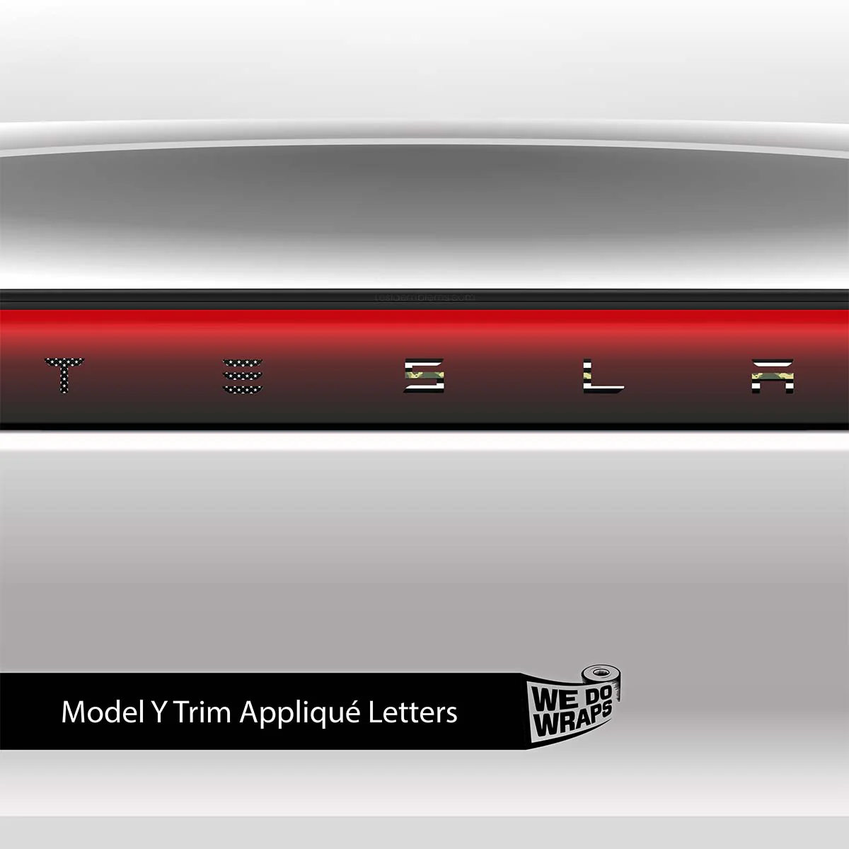 First Responders Armed Forces Tesla Emblem Decals (Front + Back) | Model Y - Image 5