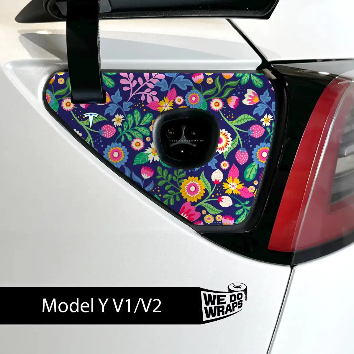 Floral Meadows Tesla Charge Port Wrap | Model Y - Image 2