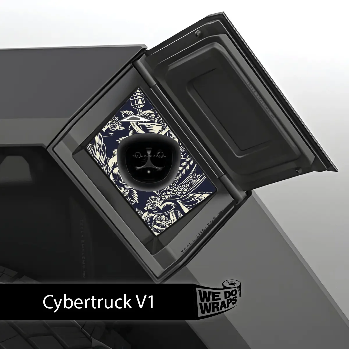 Ink & Elegance Art Tesla Charge Port Wrap | Cybertruck