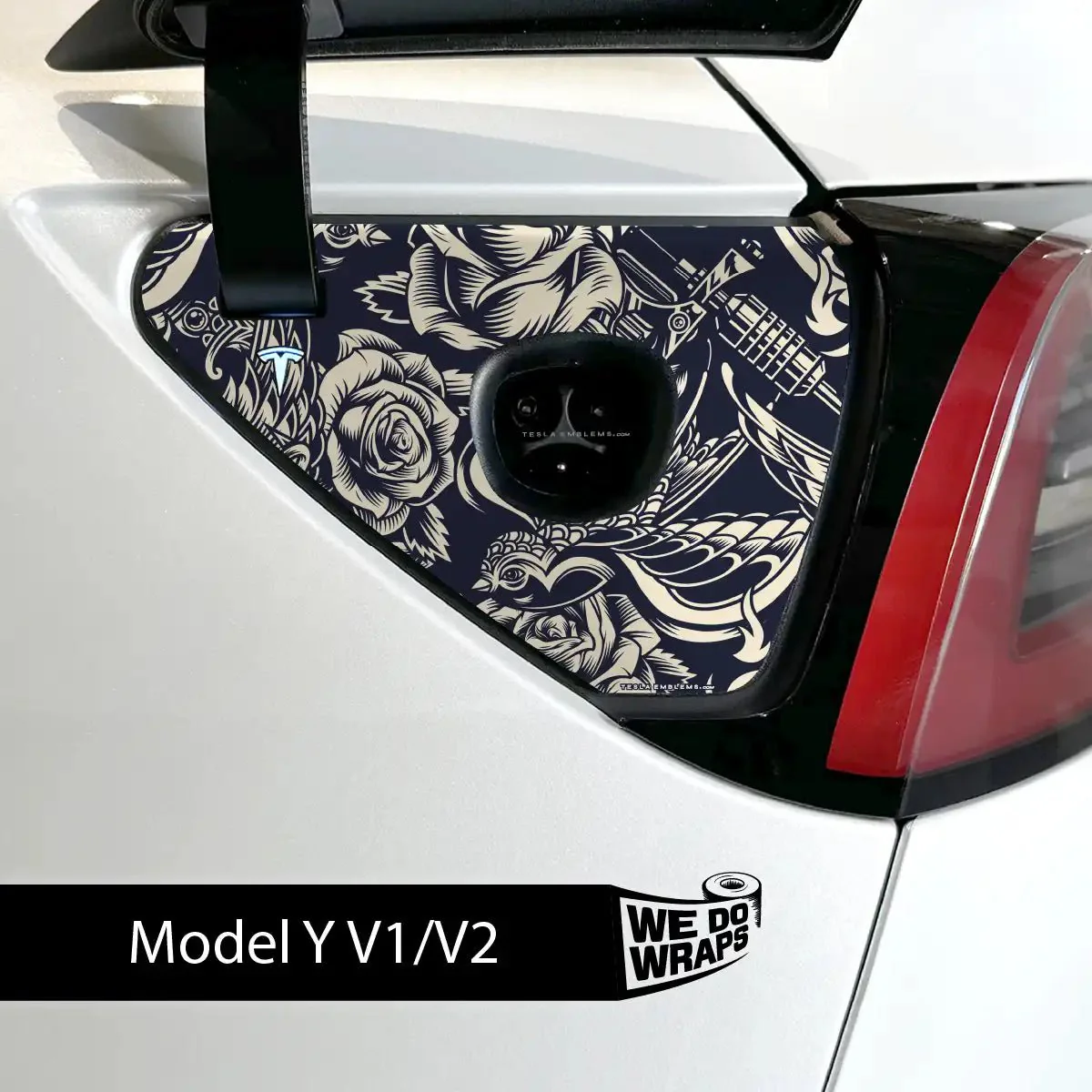 Ink & Elegance Art Tesla Charge Port Wrap | Model Y - Image 2