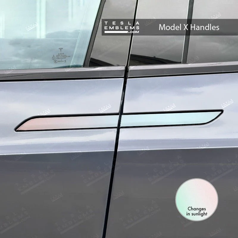 KPMF Matte Aurora Pearl Tesla Door Handle Decals (4pcs) - Image 2