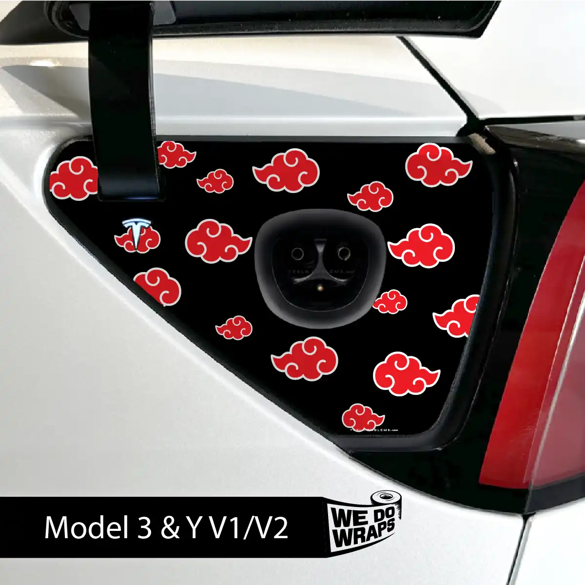 Kumo Clouds Tesla Charge Port Wrap | Model Y - Image 2