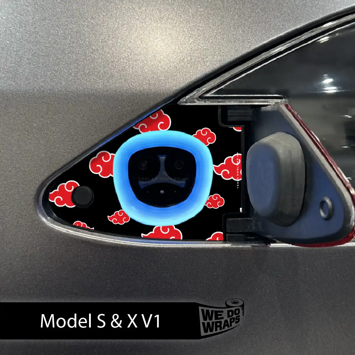Kumo Clouds Tesla Charge Port Wrap | Model X - Image 2