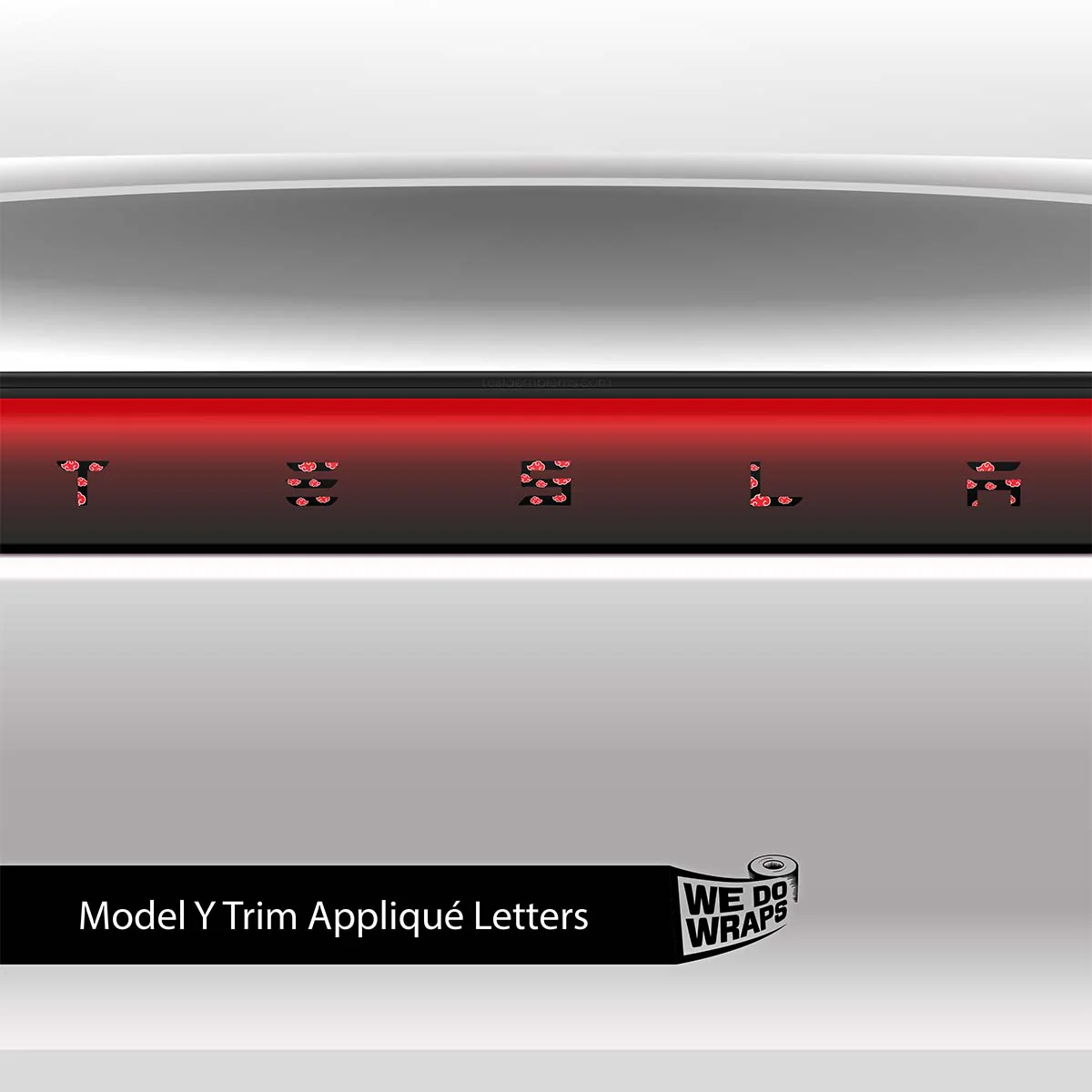 Kumo Clouds Tesla Emblem Decals (Front + Back) | Model Y - Image 3