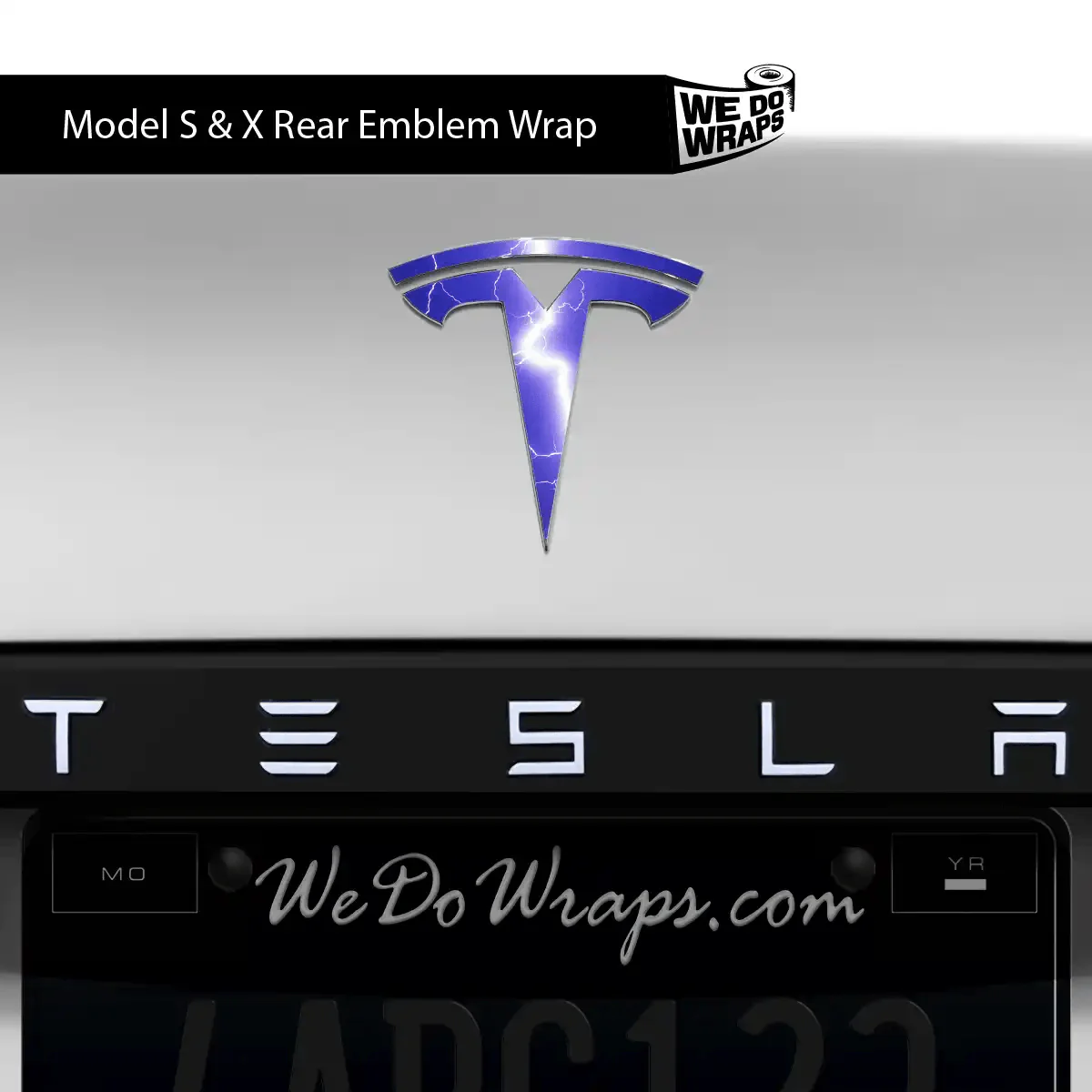 Lightning Tesla Emblem Decals (Front + Back) | Model S - Image 2