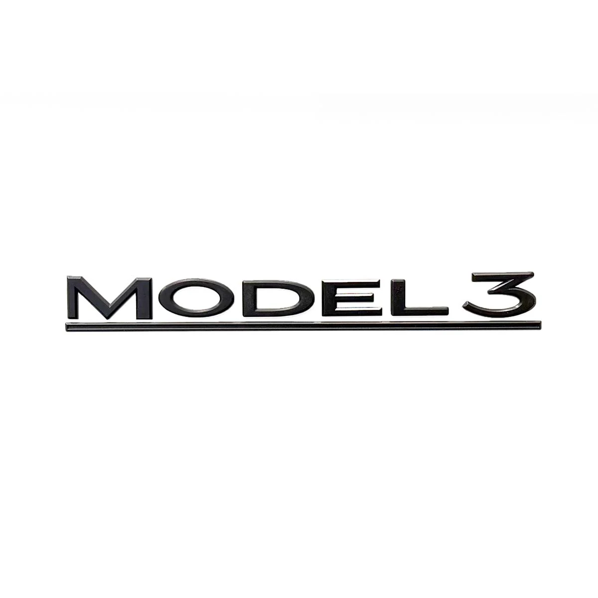 “Model 3” Black ABS Tesla Emblem | Rear Trunk Badging - Image 2