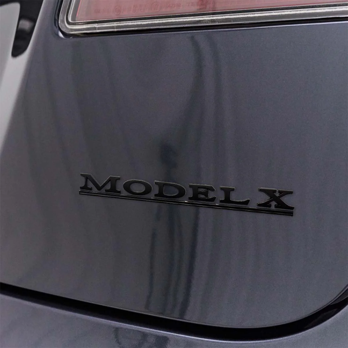 “Model X” Black ABS Tesla Emblem | Rear Trunk Badging