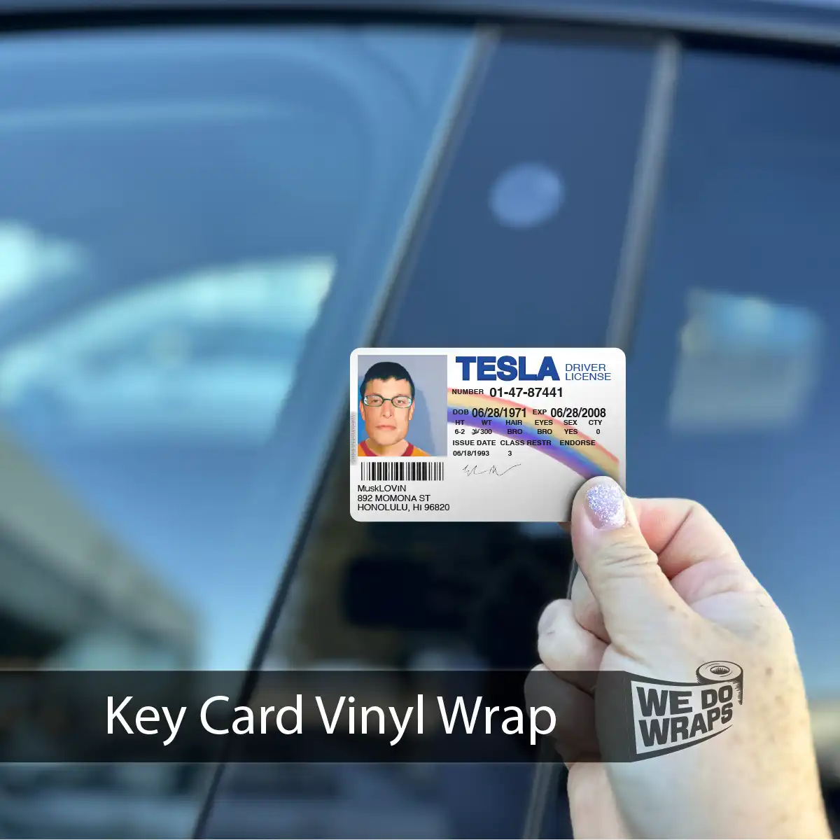 MuskLOVIN' Tesla Drivers License | NFC Key Card Wrap - Image 2