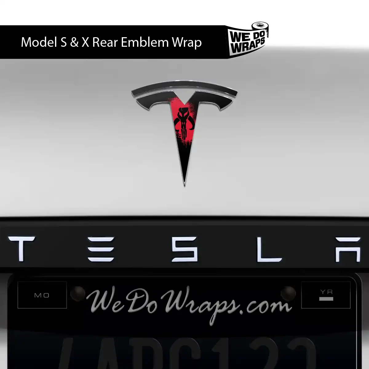 Mythosaur Tesla Emblem Decals (Front + Back) | Model X - Image 2