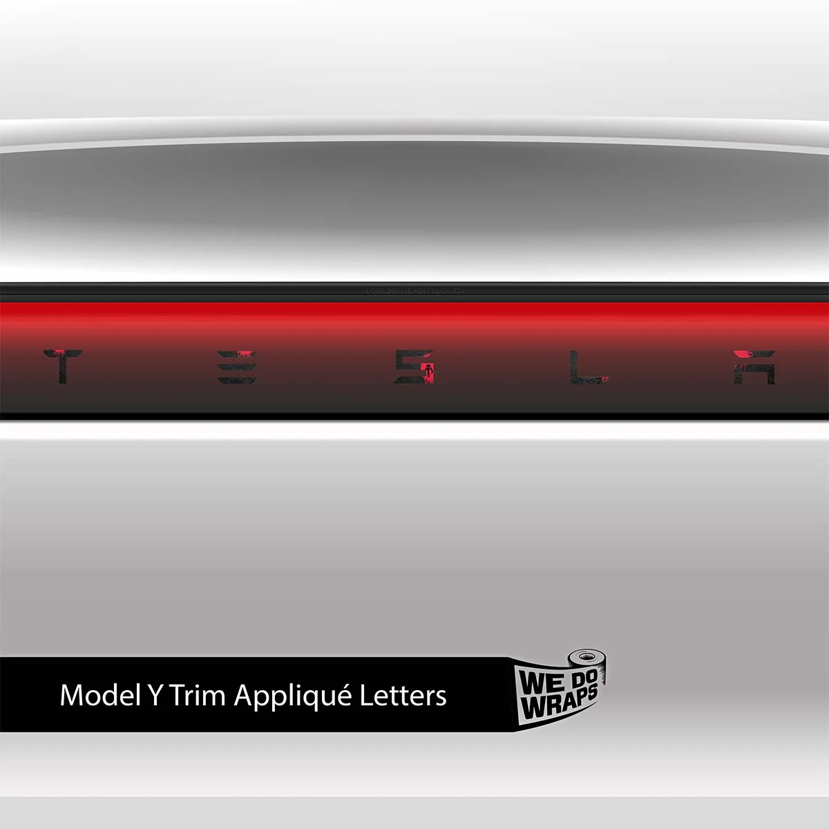 Mythosaur Tesla Emblem Decals (Front + Back) | Model Y - Image 3