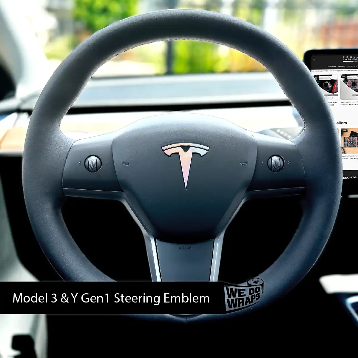 Pastel Galaxy Tesla Steering Wheel Wrap | MY 2019-'25 - Image 2
