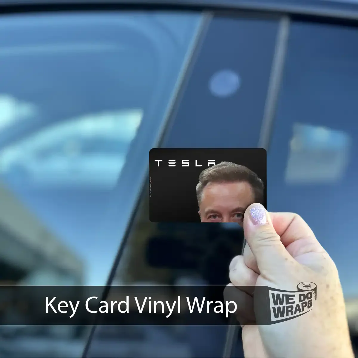 Peekaboo Elon Meme | NFC Key Card Wrap - Image 2