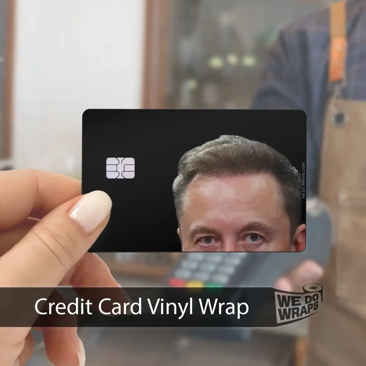 Peekaboo Elon Meme | NFC Key Card Wrap - Image 4