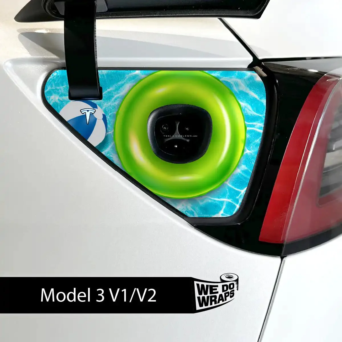 Pool Party Tesla Charge Port Wrap | Model 3