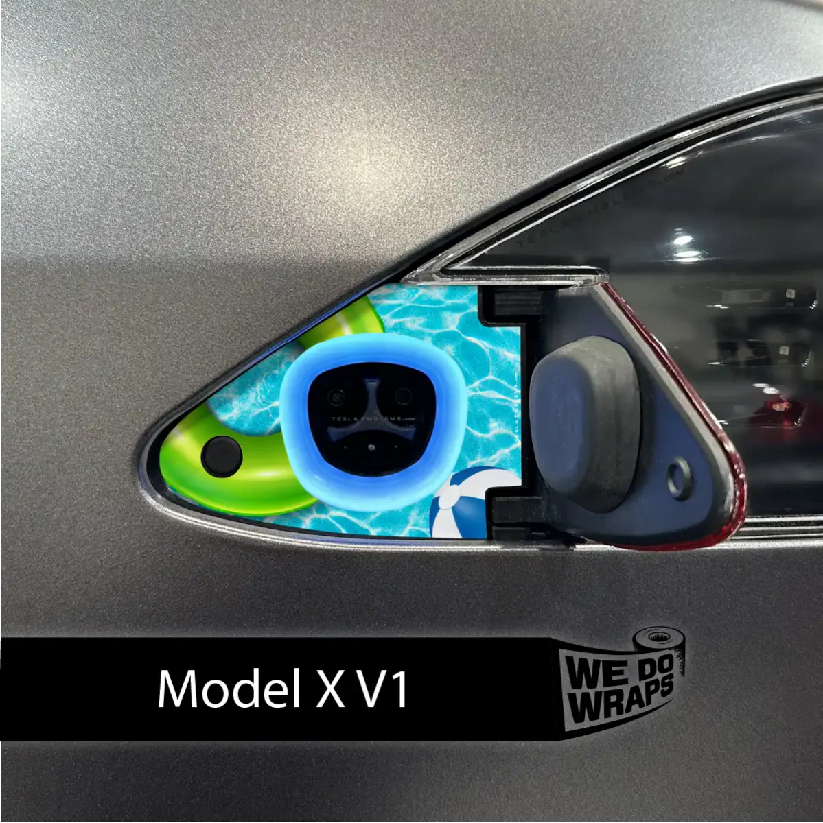 Pool Party Tesla Charge Port Wrap | Model X - Image 2