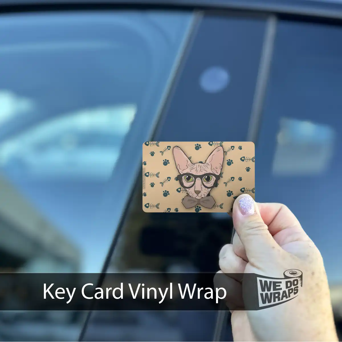 Smart Sphynx Cat | NFC Key Card Wrap - Image 2