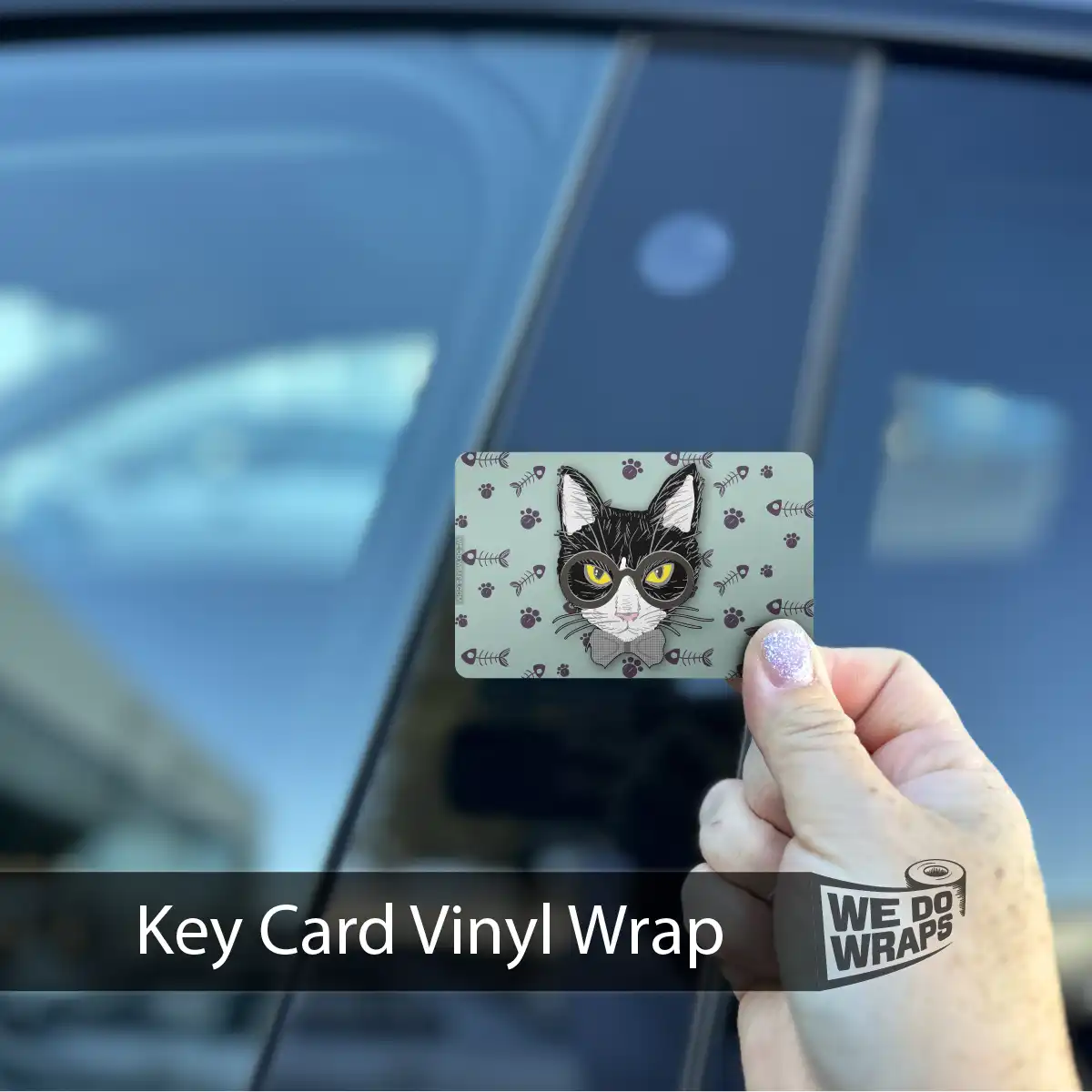 Smart Tuxedo Cat | NFC Key Card Wrap - Image 2