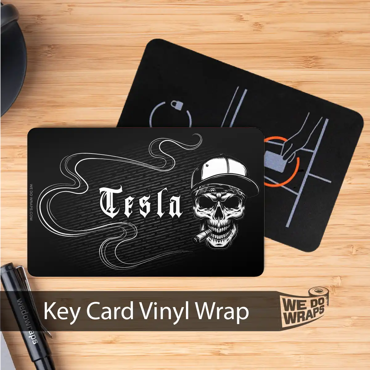 Smoking Skull Art | NFC Key Card Wrap