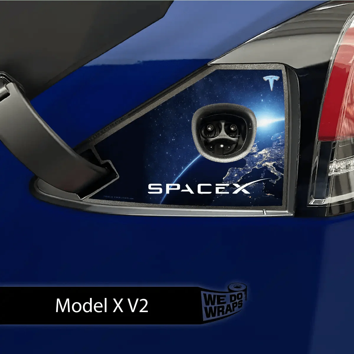 SpaceX Tesla Charge Port Wrap | Model X