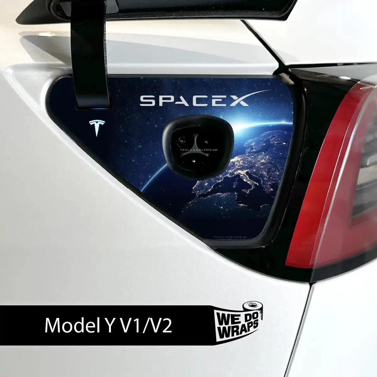 SpaceX Tesla Charge Port Wrap | Model Y - Image 2