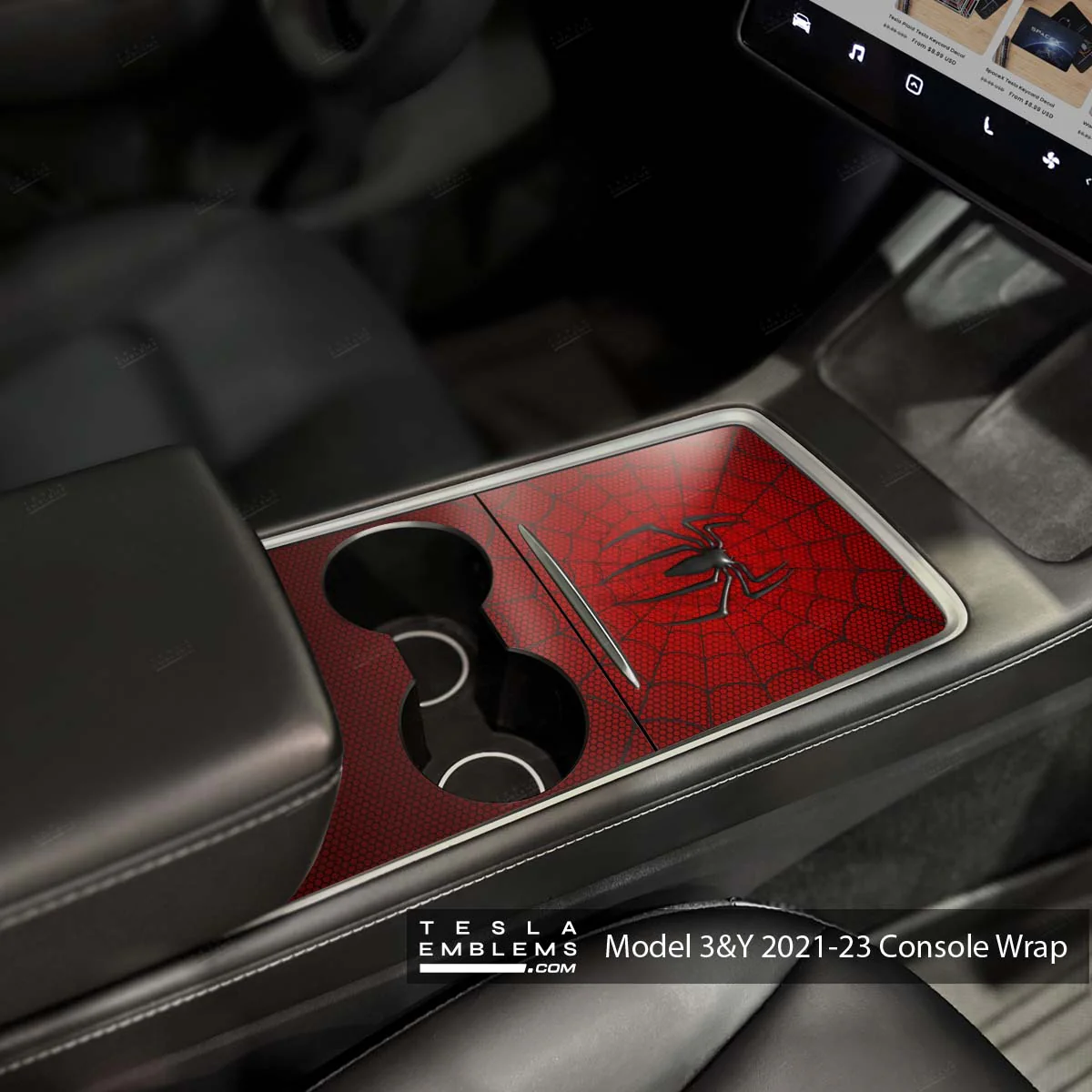 Spidey Senses | Tesla Center Console Wrap Kit | Model Y '21-25