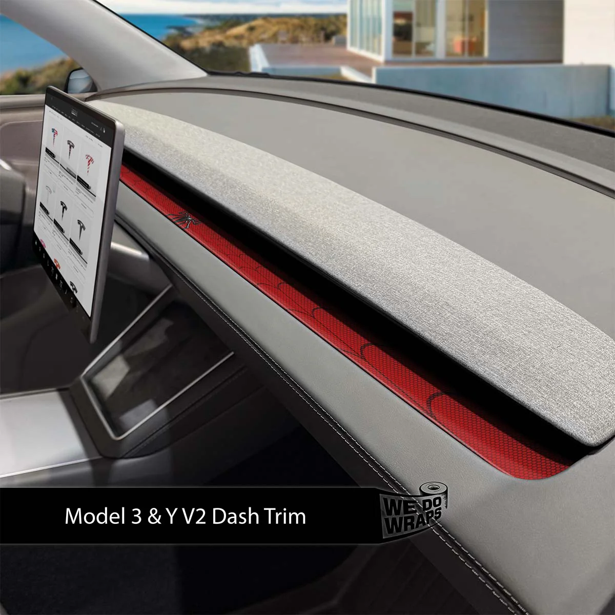 Spidey Senses Tesla Dash Trim Wrap | Model 3 ’24-26 Refresh
