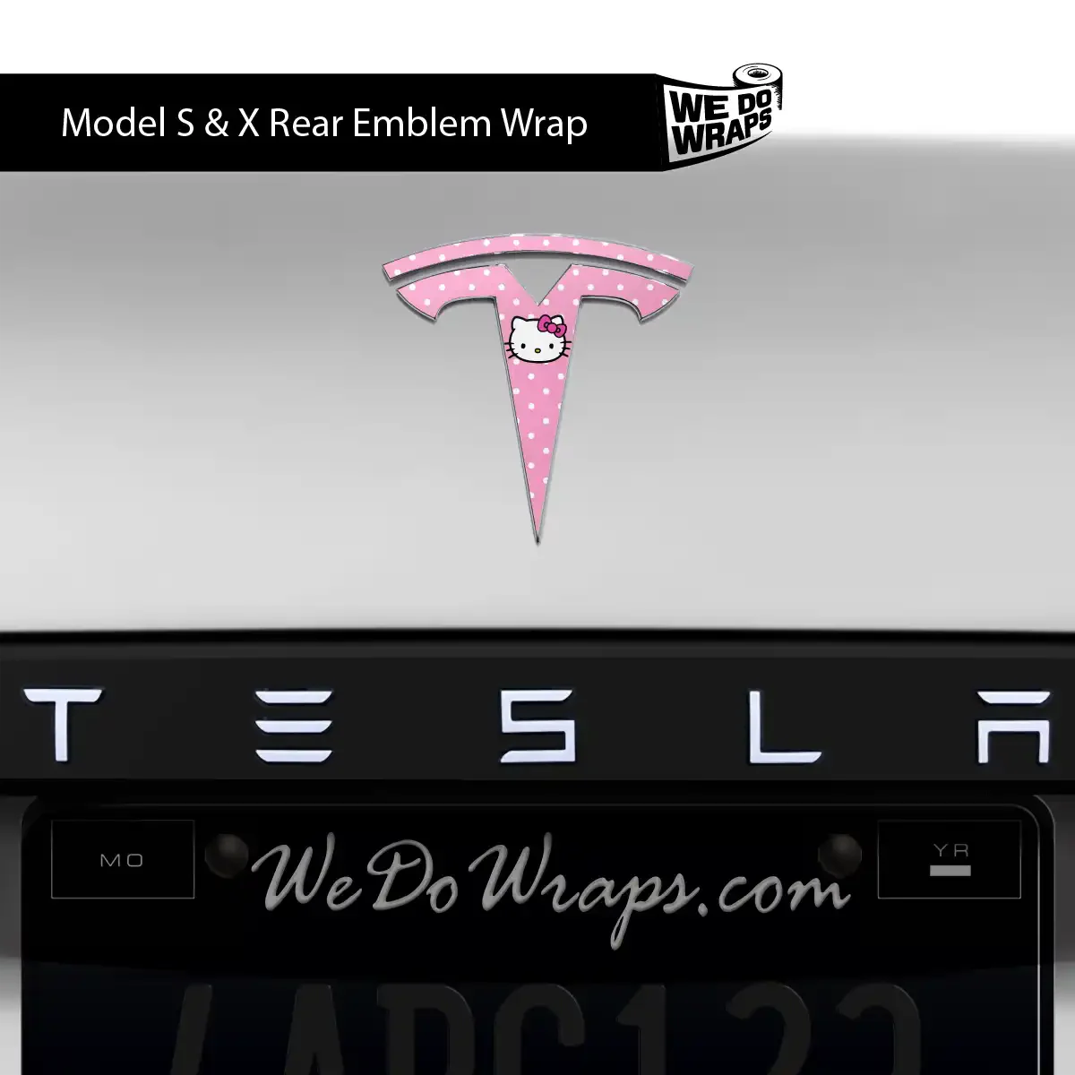 Sweet Kitty Tesla Emblem Decals (Front + Back) | Model X - Image 3