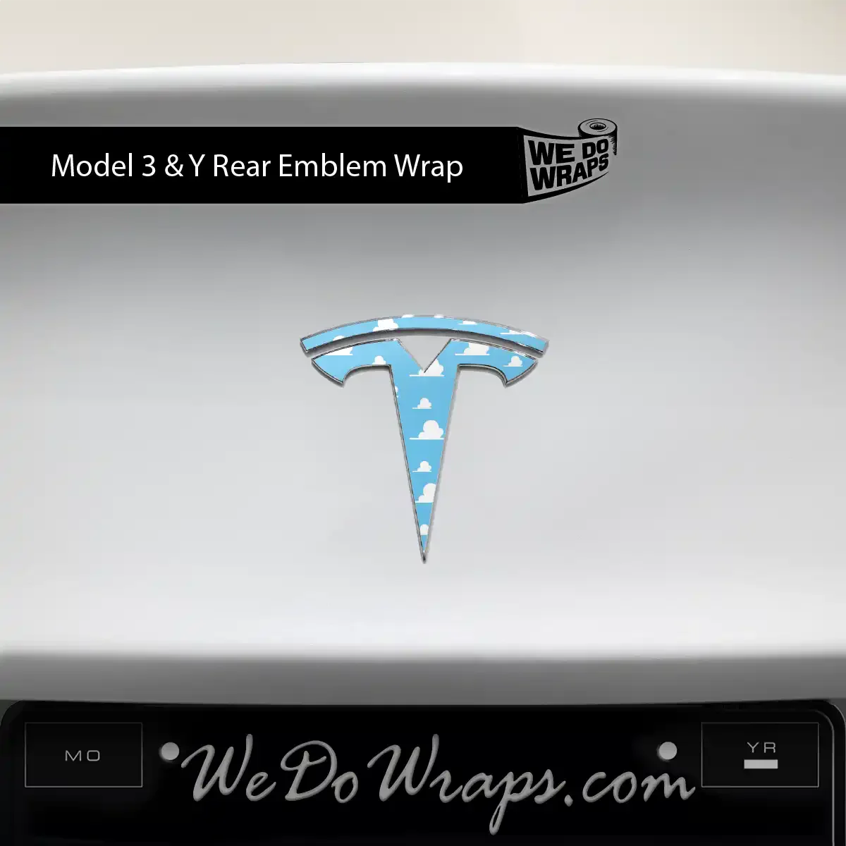 Toy Clouds Tesla Emblem Decals (Front + Back) | Model Y - Image 2