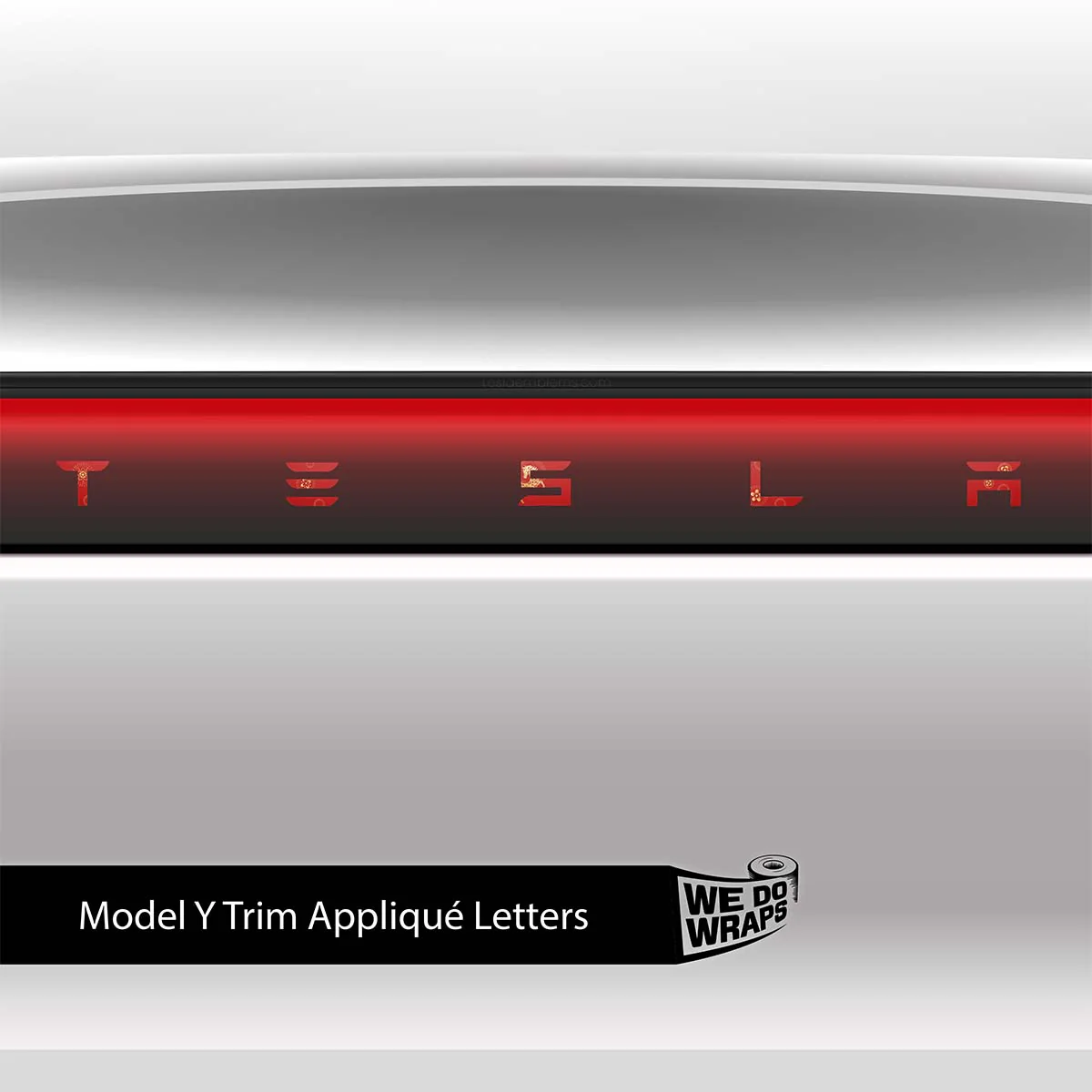Year of the Horse Tesla Emblem Decals (Front + Back) | Model Y - Image 3